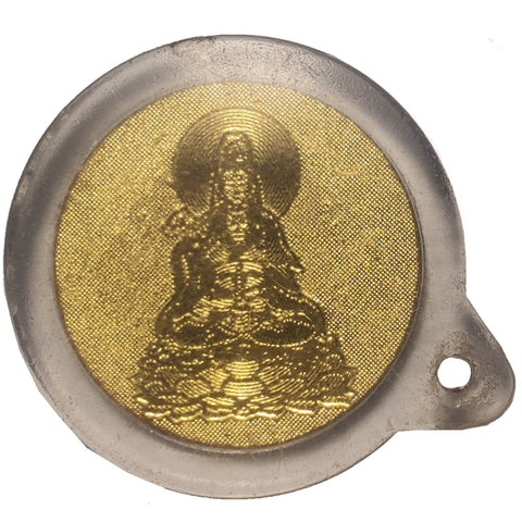 Vintage Japanese Buddhist Coin in Plastic (7797)