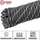 SE 100'x1/2" Diamond Braid Rope - 800 LBS Breaking/260 LBS Working Load (RP12100DB-8)