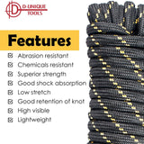 SE 100'x1/2" Diamond Braid Rope - 800 LBS Breaking/260 LBS Working Load (RP12100DB-8)