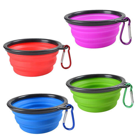 SE Large Collapsible Bowls w/Carabiner (OD-CB32B-12)