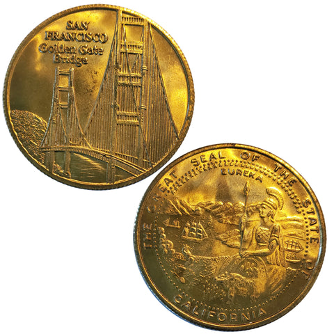 San Francisco Golden Gate Bridge CA 1973 Coin (8064)