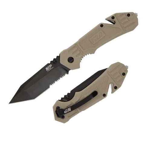 S&W M&P 1100076 M2.0 S.A. FDE Tanto Folding Knife