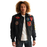 TOP GUN MA-1 Nylon Bomber Jacket w/Patches  (TGJ1540P)