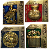 Vintage USSR Museum Artifacts (4-set) Pin Badges (8029)