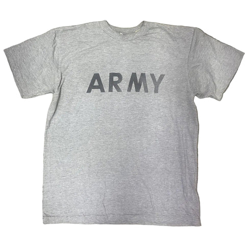 USED ARMY PT T-Shirt Grey w/Reflective Army