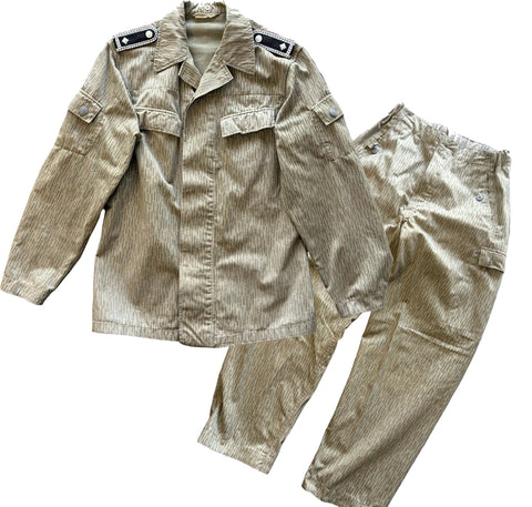 Vintage East German Strichtarn Camo Uniform w/Shoulder Boards Set