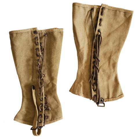 Vintage U.S. Army World War II Canvas Leggings/Gaiters (8016)