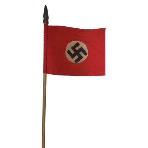 Vintage WWII German Stick Flag (1403)