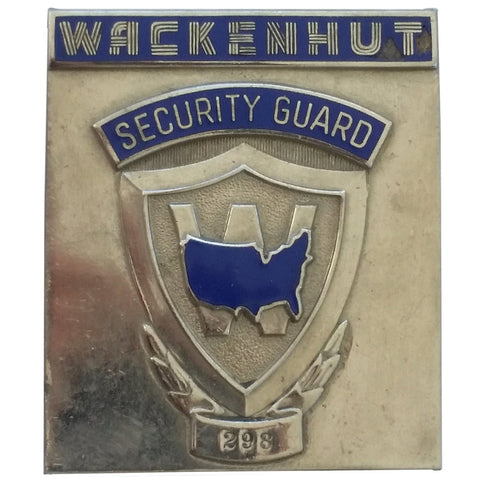 Obsolete Badge - Wackenhut Security Guard