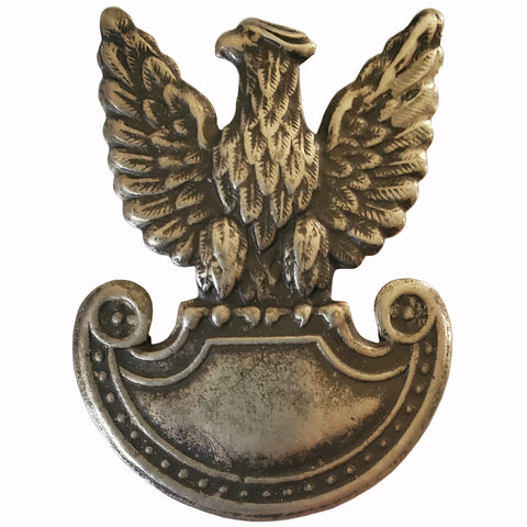 Vintage WW2 Polish Eagle Cap Badge Missing Back Attachment (8050)