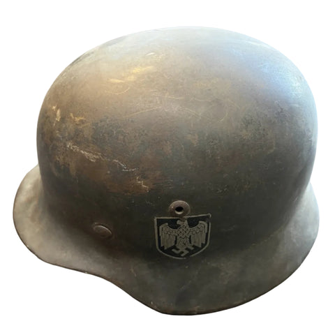 Rare Vintage WWII German M42 Single Decal Heer Helmet