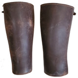 Vintage Early 1900's Hard Leather Gaiters (8013)