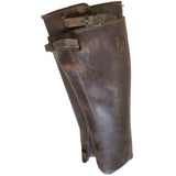 Vintage Early 1900's Hard Leather Gaiters (8013)