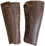 Vintage Early 1900's Hard Leather Gaiters (8013)