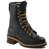 Work Zone Boot - 10" Steel Toe Leather Logger - Black (S950)