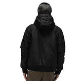 Alpha Industries MA-1 Hooded Rib Bomber Jacket - Black