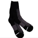 Pair of black socks on a white background