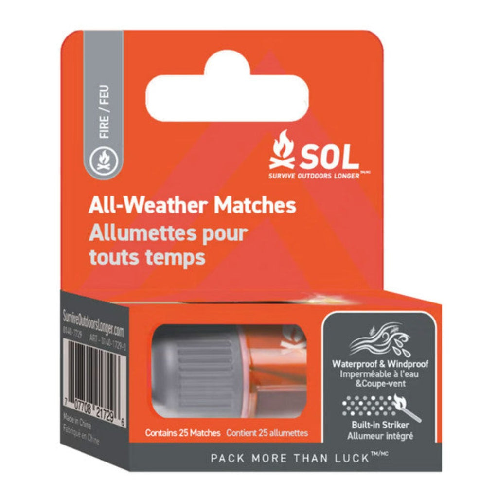 Sol All X SOL All Weather Matches 25 count – Hahn's World of Surplus & Survival