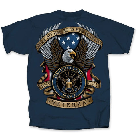 T-Shirt - Navy Freedom Eagle Veteran