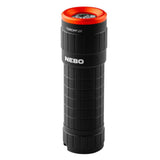 A NEBO Torch UV flashlight with a textured black body and a bright orange-red accent ring around the lens housing, shown on a plain white background.