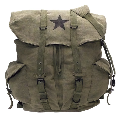 Backpack - Rothco Vintage Weekender Canvas Backpack with Star