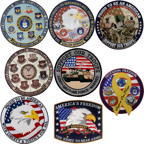 Patch - U.S. Military Tribute 12" Collection Embroidered - Sew On (8443)