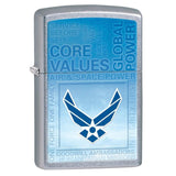 Zippo Lighter - Street Chrome U.S. Air Force Wings (28622)