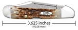 Knife - Case Amber Bone Peach Seed Jig Mini CopperLock (00133)