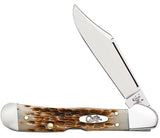 Knife - Case Amber Bone Peach Seed Jig Mini CopperLock (00133)