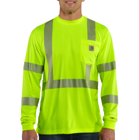 T-Shirt - Carhartt Force High-Visibility Long-Sleeve Class 3 - Lime