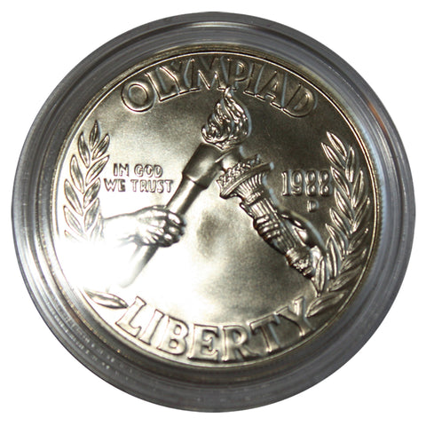 SALE Genuine 1988 U.S. Mint Olympic Coin - Silver