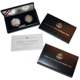 SALE Genuine WWII 50th Anniversary (2) Coins Proof - Silver