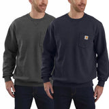 Loose Fit Midweight Crewneck Pocket Sweatshirt