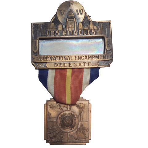 1952 V.F.W. 53rd National Encampment Los Angeles Guest Badge