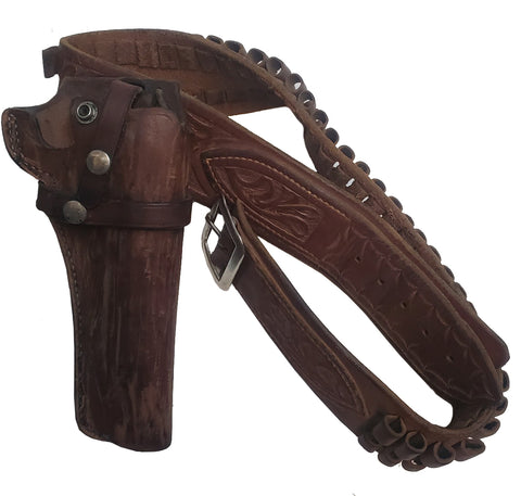 Holster - Western Leather Pistol & Cartridge Belt