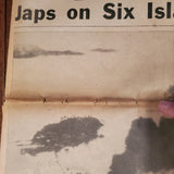 Rare WWII Los Angeles Times 8/30/1942 "Navy's Story of Solomons Japs ..."