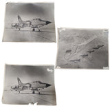 Vintage USAF Fighter Plane Pictures 16" x 20"