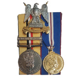Royal Scots Dragoon Cap Badge, Iraq Medal & Golden Jubilee Medal Mounted