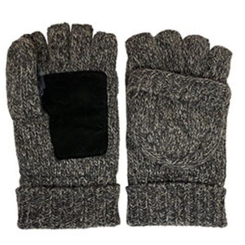 Gloves - Broner Wool/Acrylic Flip Top - Charcoal (13-273)