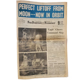 Rare San Francisco Examiner 7/21/1969 "Perfect Liftoff From Moon -- Now In Orbit"