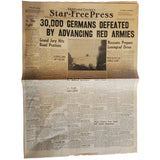 Rare Ventura County Star Free Press 12/30/1942 "30,000 Germans Defeated..."