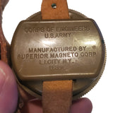 WWII US Army Airborne Wrist Compass w/Leather Strap