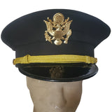 Army Tropical Grade Dress Blue Visor w/ Cap Device