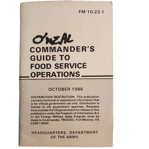 1986 Commander's Guide  to Food Service Operations