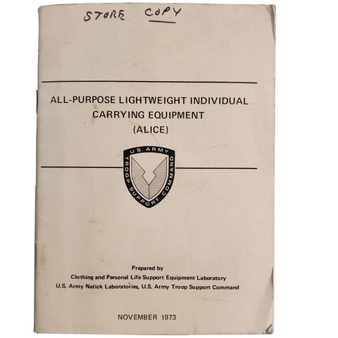 All-Purpose Lightweight Individual Carrying Equipment (Alice) 1973
