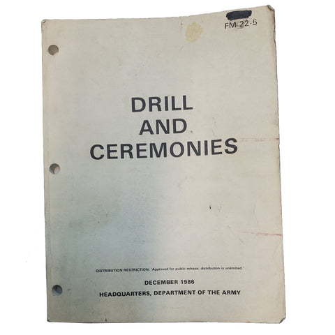 Army Drill and Cermonies FM-22-5 Dec. 1986