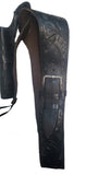 Holster - Vintage Floral Pattern Leather & Leather Belt
