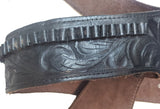 Holster - Vintage Floral Pattern Leather & Leather Belt