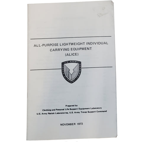 All Purpose Lightweight Individual Carrying Equipment Pamphlet