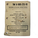 Army Machine Gun, Cal. .50 .... TM 9-1005-213-10